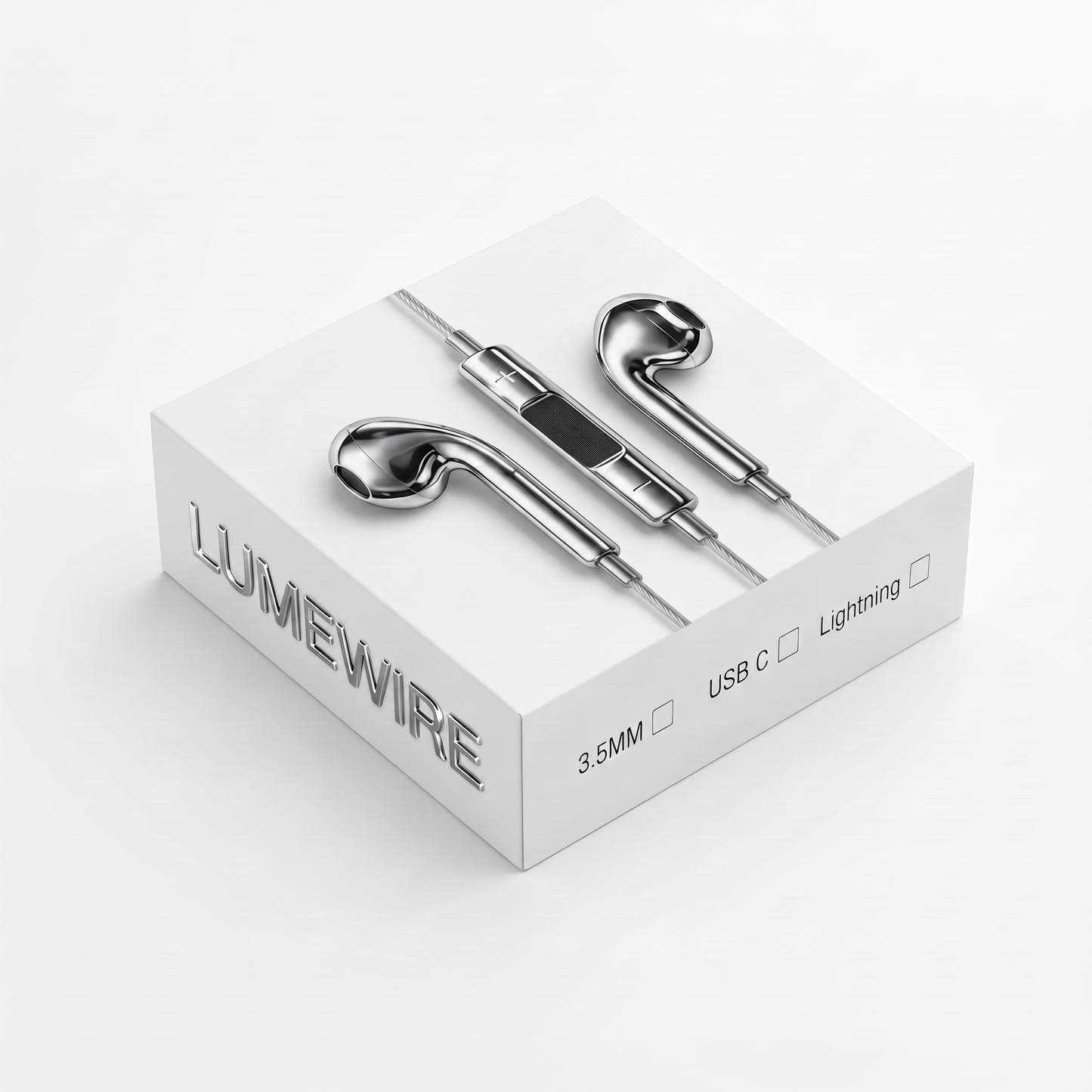 Wired Earbuds with USB-C, Lightning & 3.5mm Adapters – Lumewire